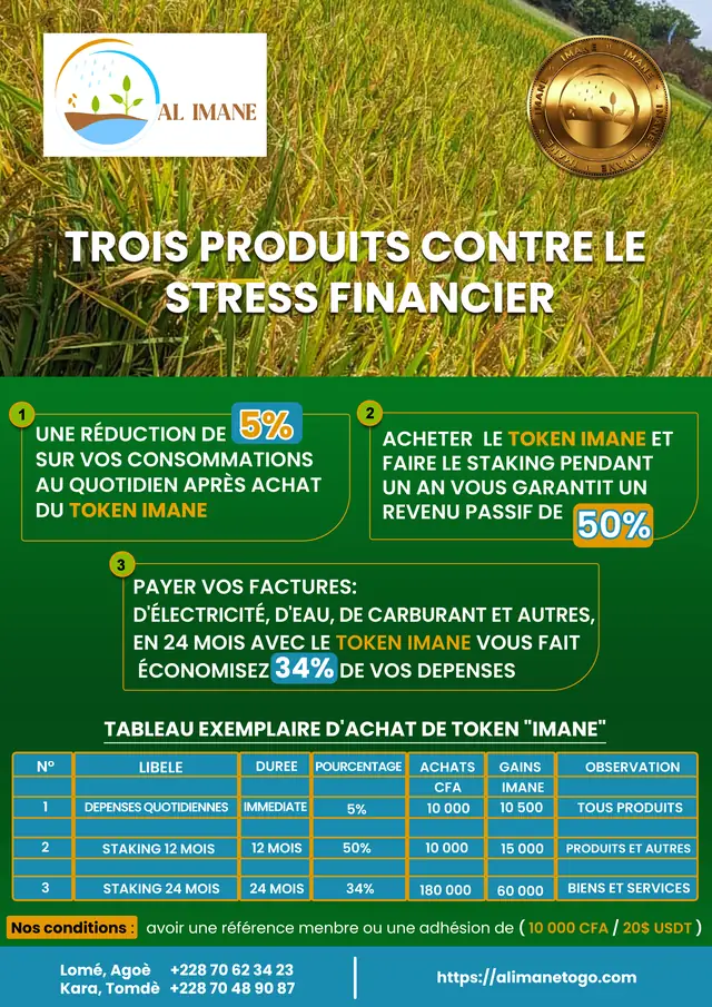 Affiche du token IMANE